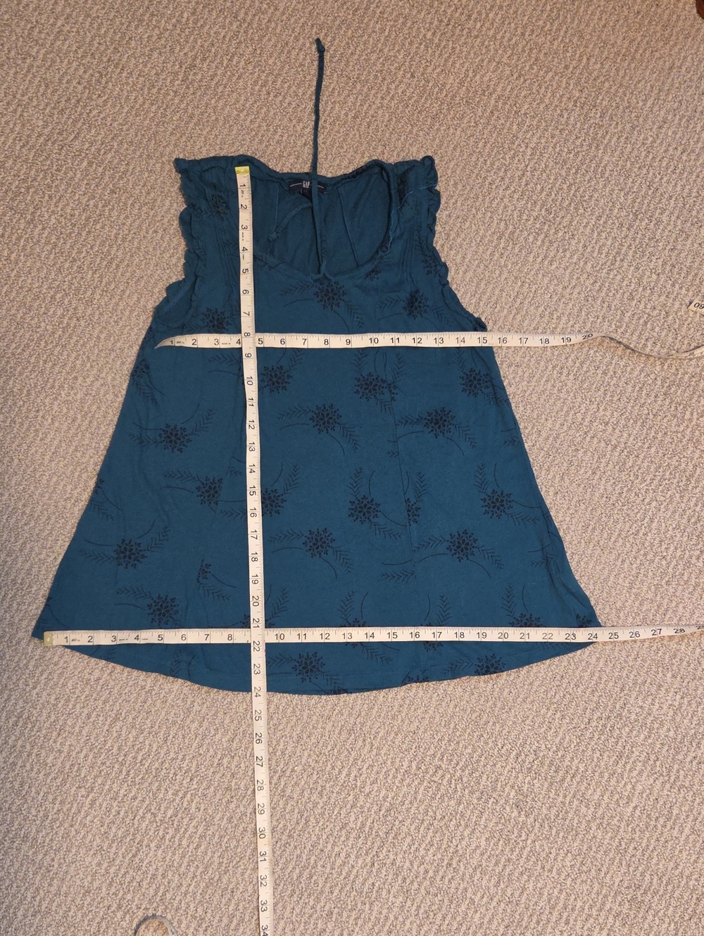 GAP Teal Scoop Neck Sleeveless Top
